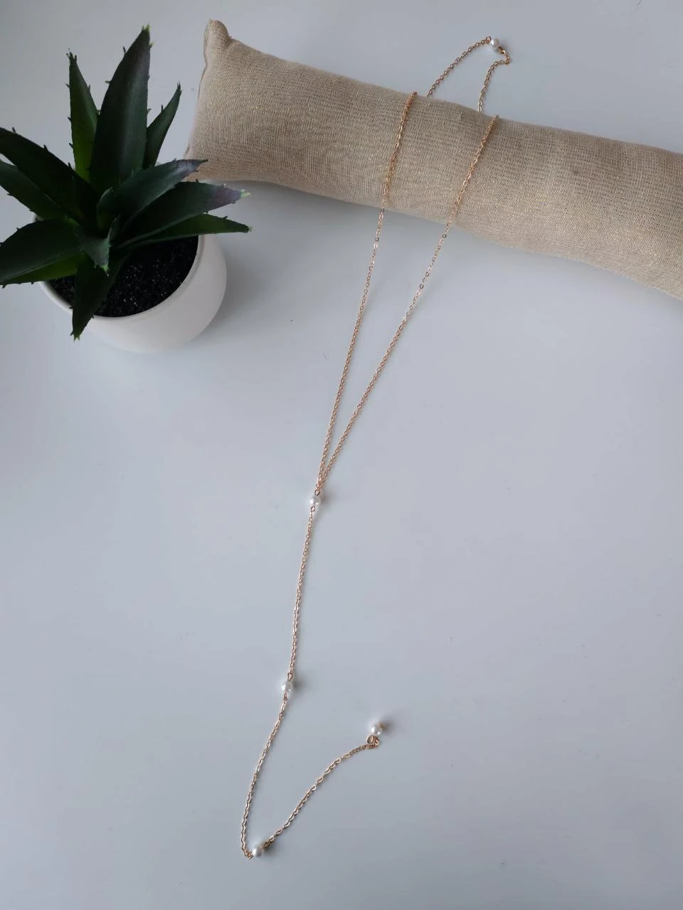 Collar de dos perlas blancas doradas 2568 a 7.99€ – photo 2